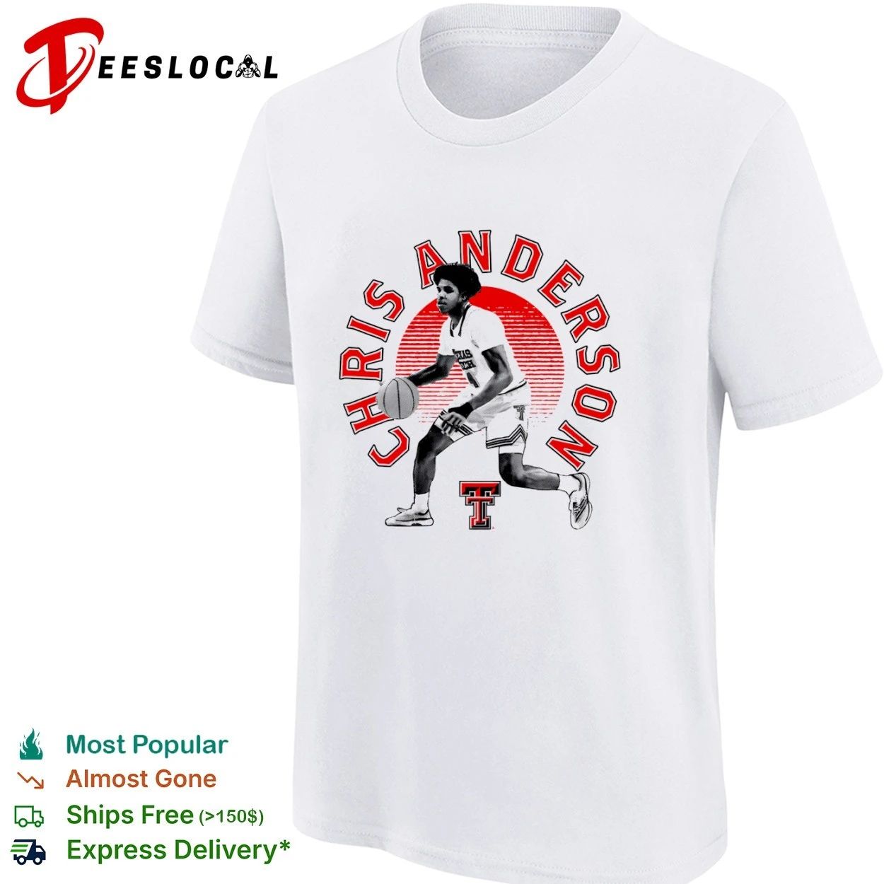 Chris Anderson Texas Tech Red Raiders Basketball T-shirt