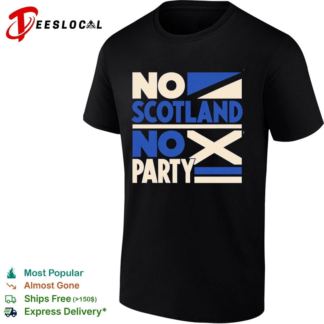 No Scotland No Party Scottish Football T-shirt