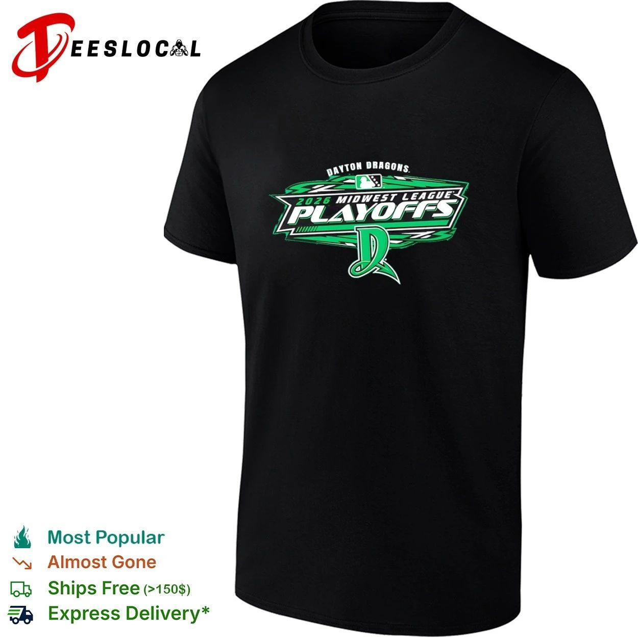 Dayton Dragons 2026 Midwest League Playoffs T-shirt