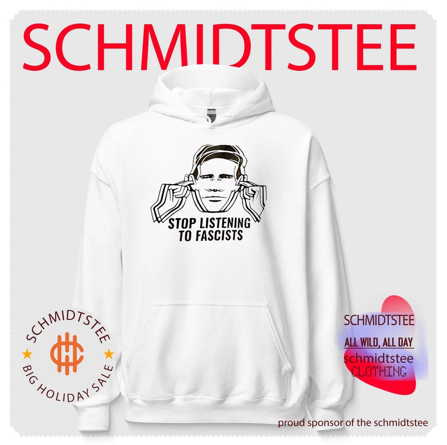 Stop listening to fascists graphic shirt