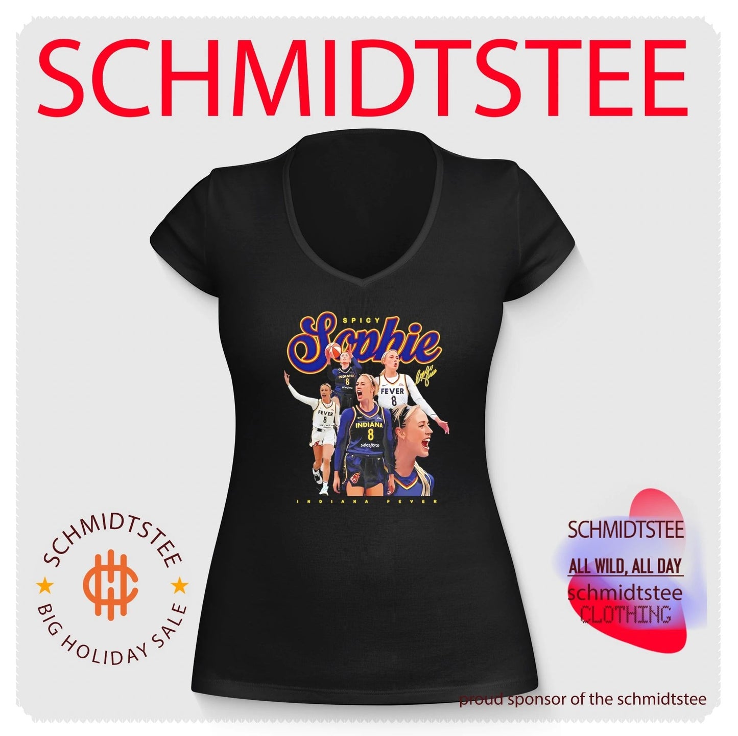 Indiana Fever spicy Sophie Cunningham portrait vintage shirt