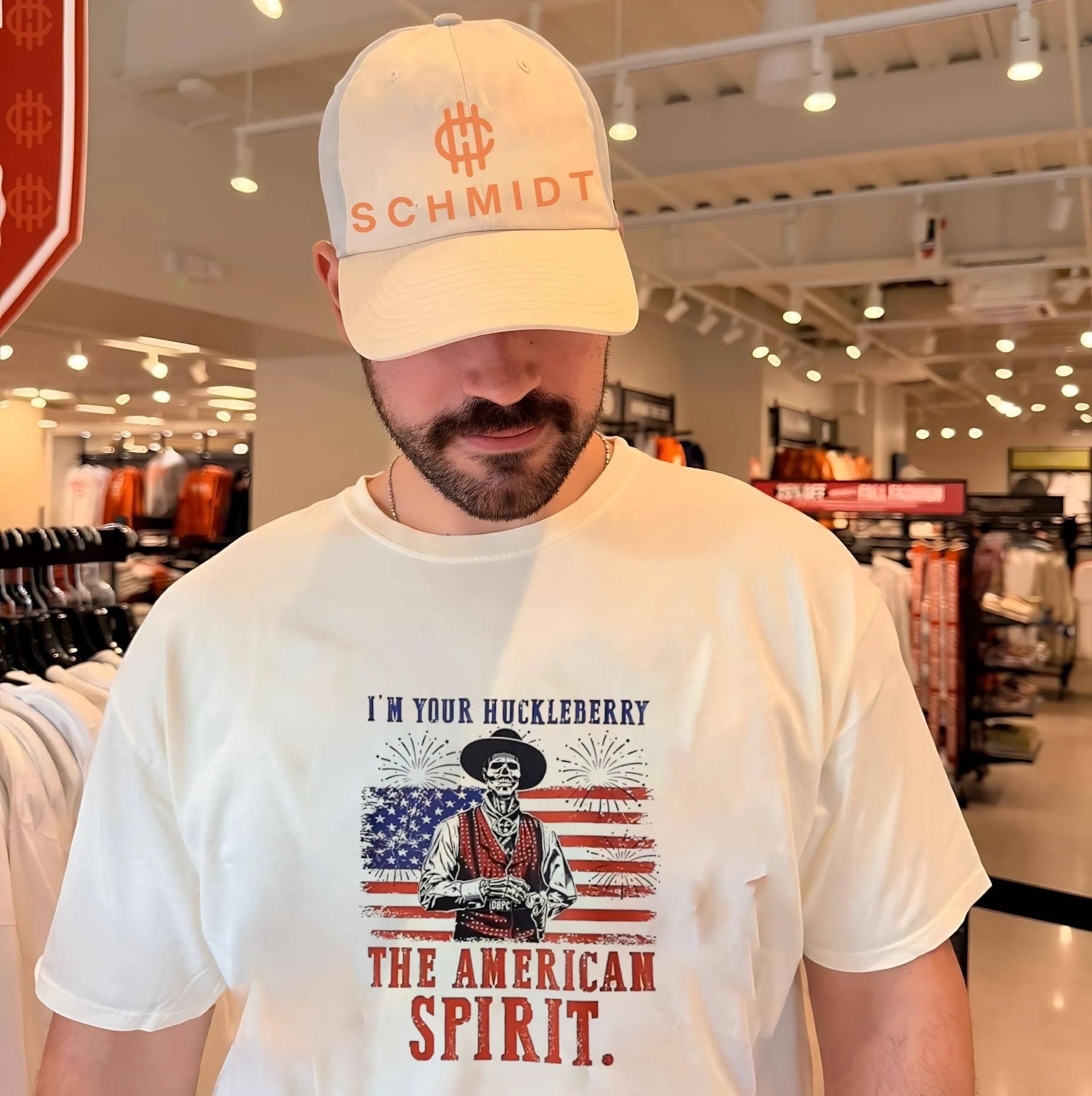 I’m your huckleberry the American spirit American flag shirt