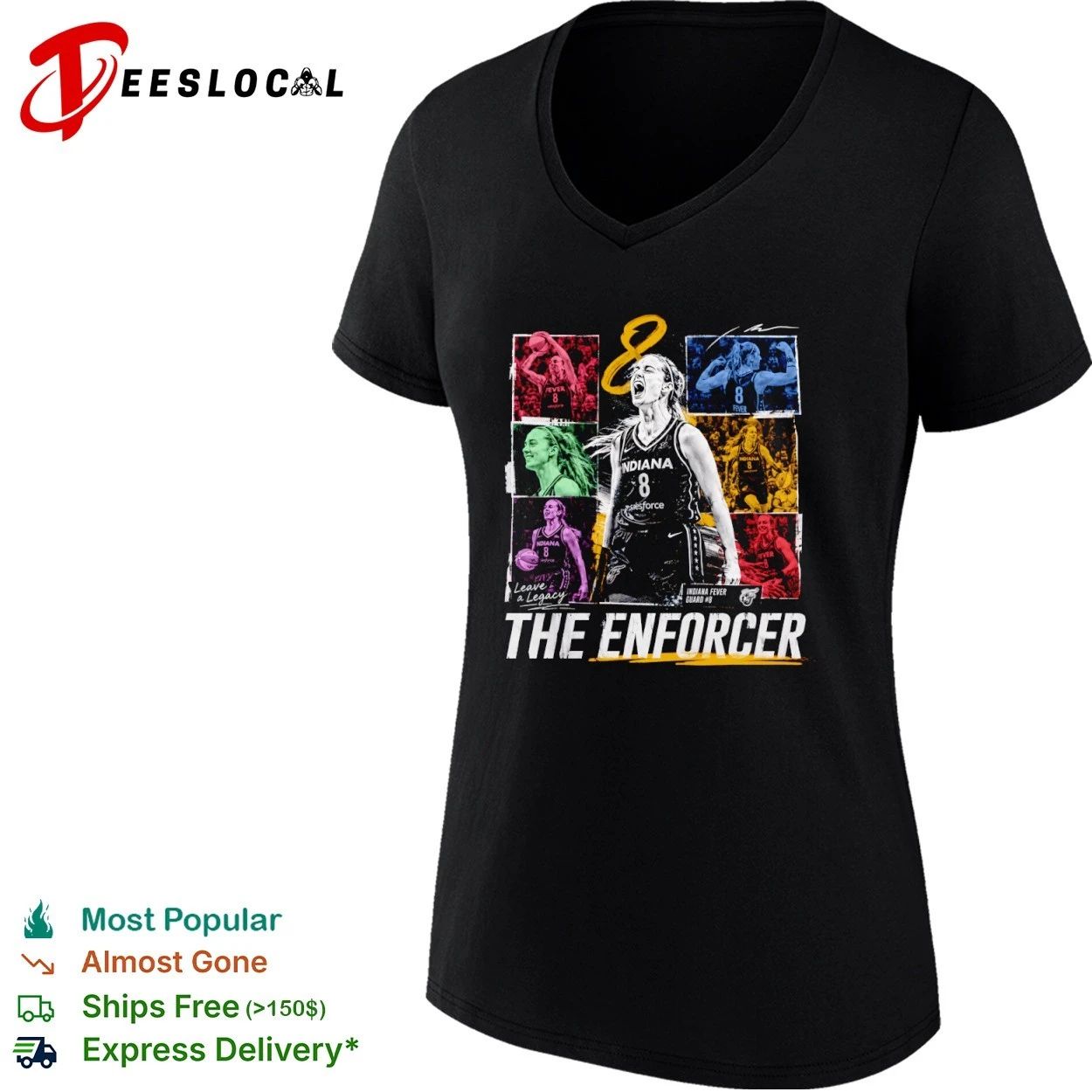 Sophie Cunningham Indiana Fever The Enforcer Leave a Legacy T-shirt