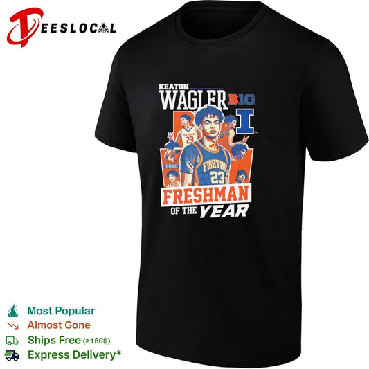 Keaton Wagler Illinois Fighting Illini Freshman of the Year T-shirt