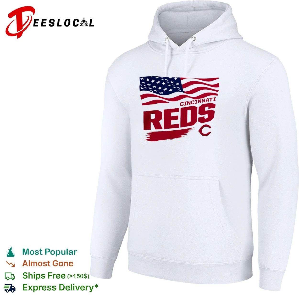 Cincinnati Reds Waving Flag Cincinnati Reds Starter T-shirt