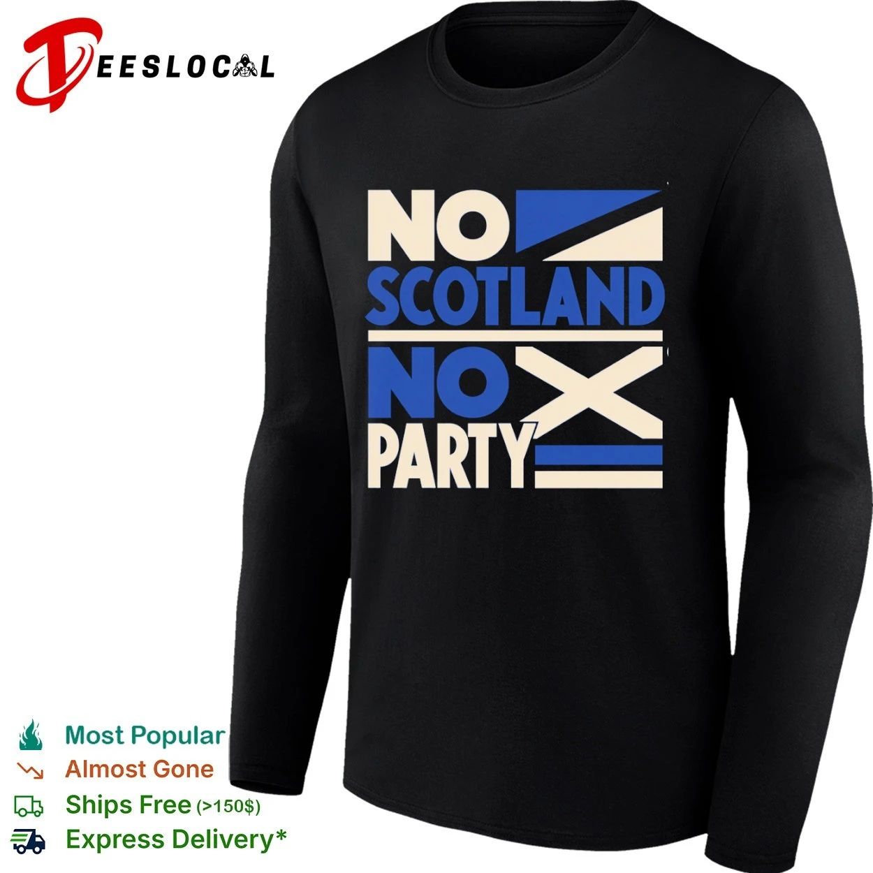 No Scotland No Party Scottish Football T-shirt