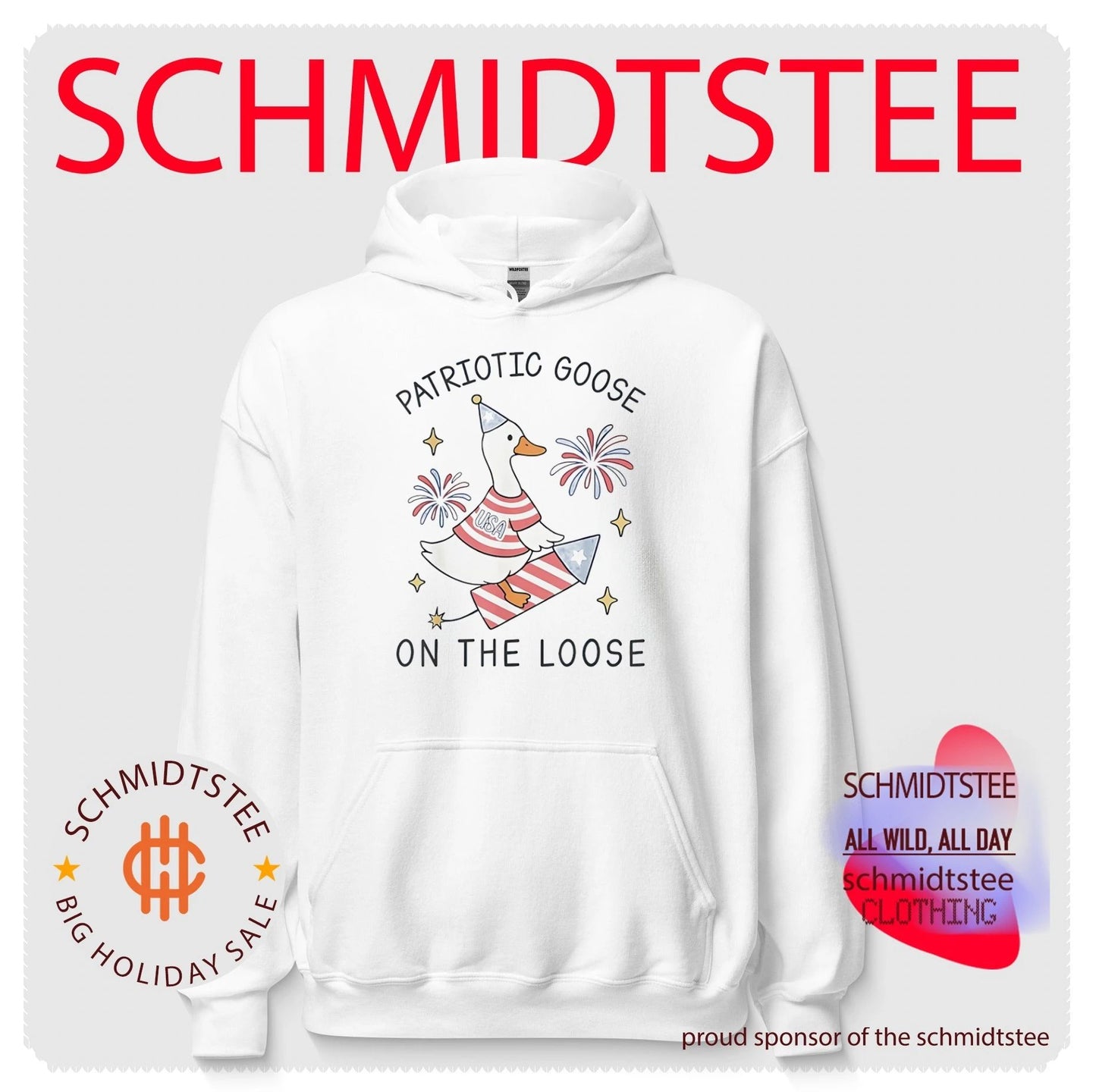 Patriotic Goose on the Loose Fourth of July shirt