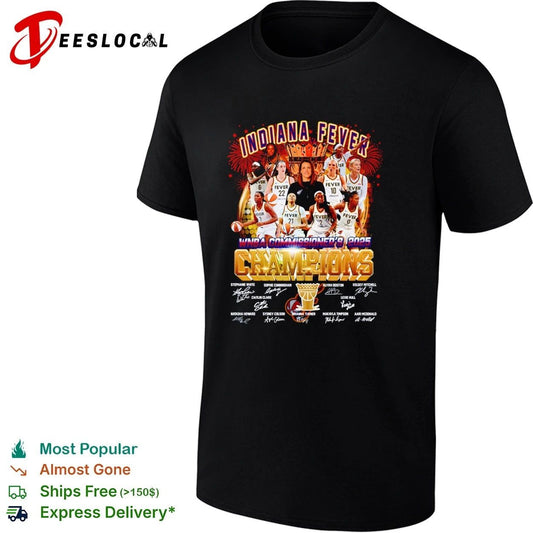 Indiana Fever WNBA Commissioner’s 2025 Champions T-shirt