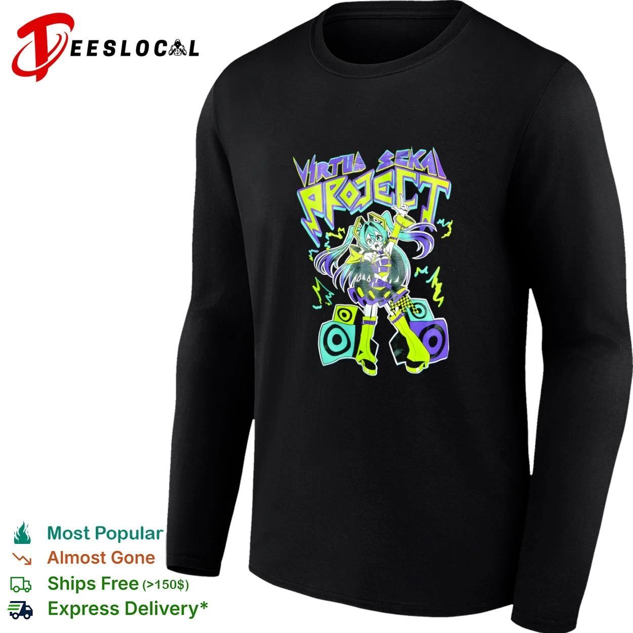 Virtua Sekai Project Hatsune Miku Vocaloid T-shirt