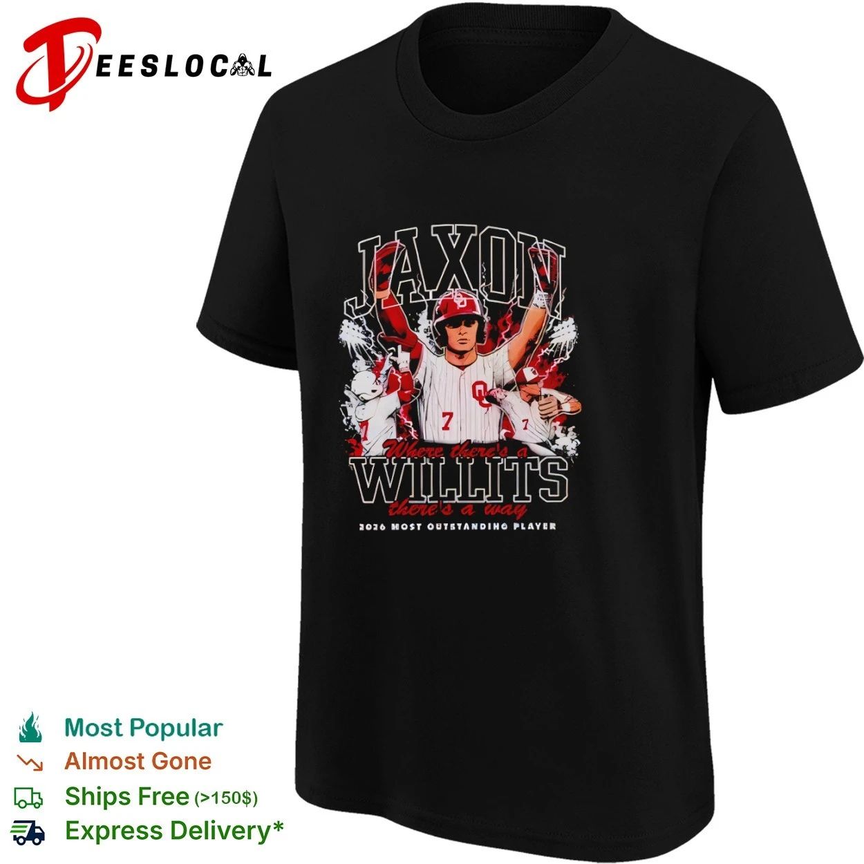Jaxon Willits Oklahoma Sooners 2026 Most Outstanding Player T-shirt