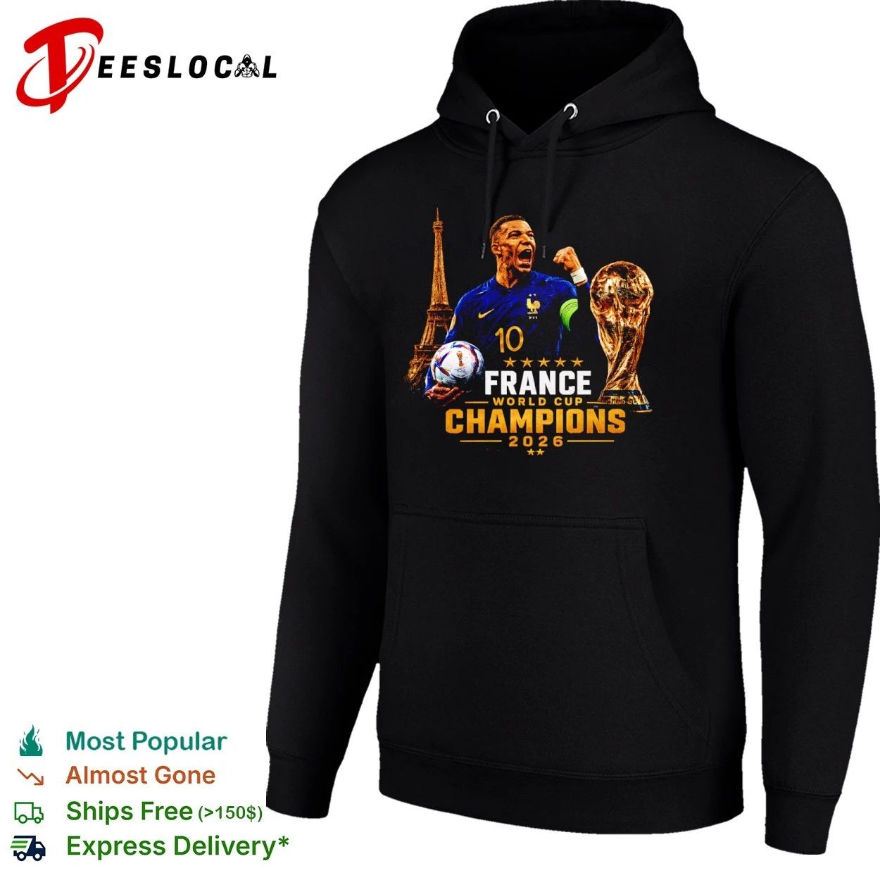 Kylian Mbappe France National Football Team World Cup Champions 2026 T-shirt
