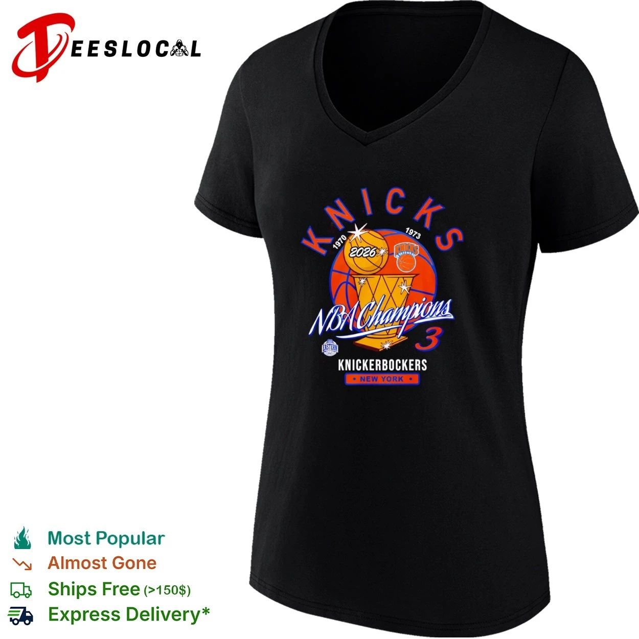 Knicks 1970 1973 2026 NBA Champions Knickerbockers New York T-shirt