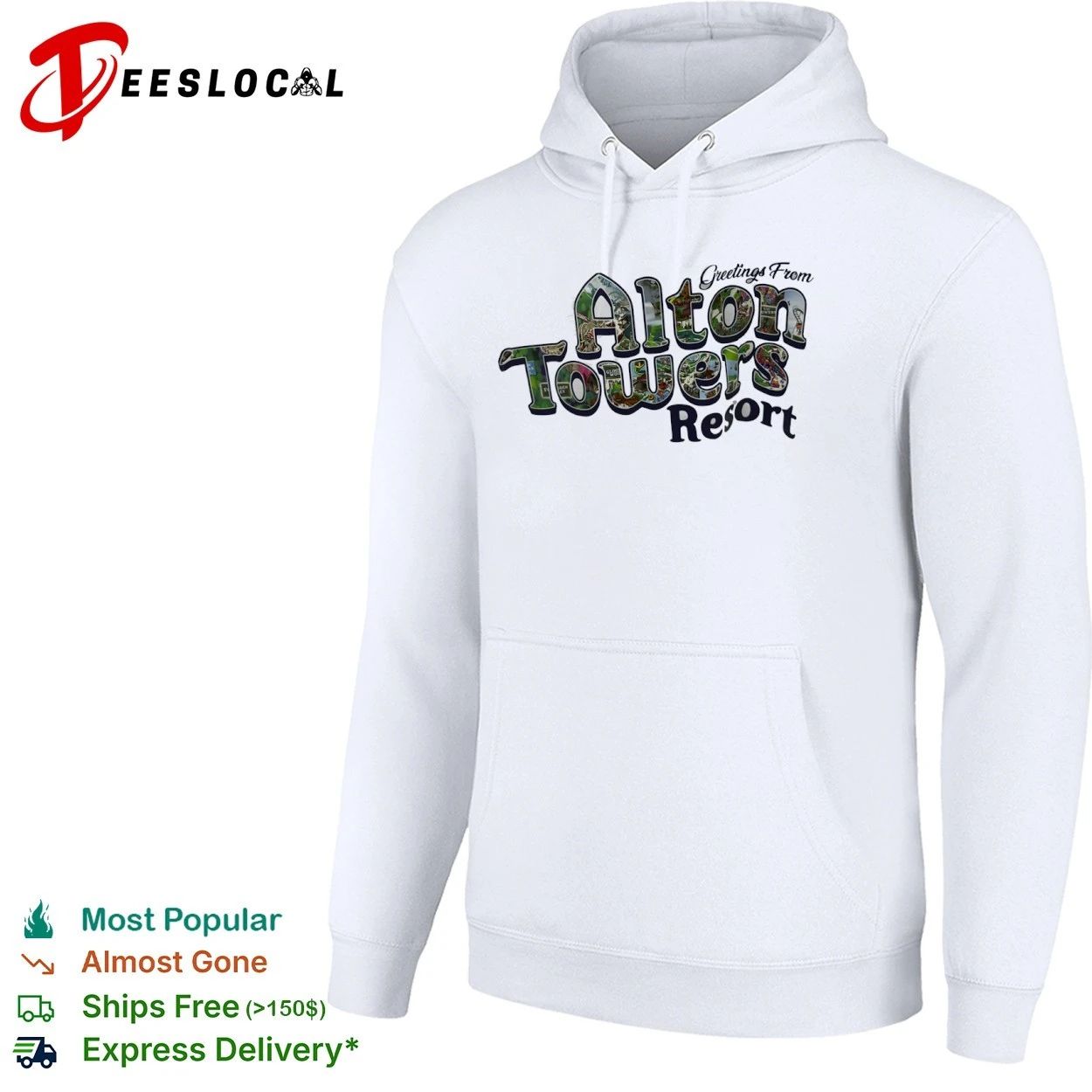 Greetings From Alton Towers Resort theme park T-shirt