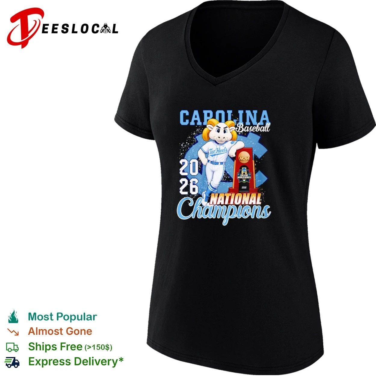 Carolina Baseball 2026 National Champions T-shirt