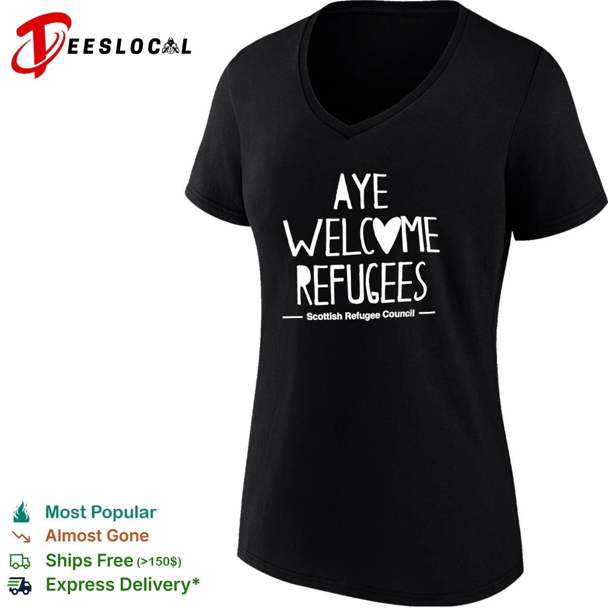 Aye Welcome Refugees Scottish Refugee Council T-shirt