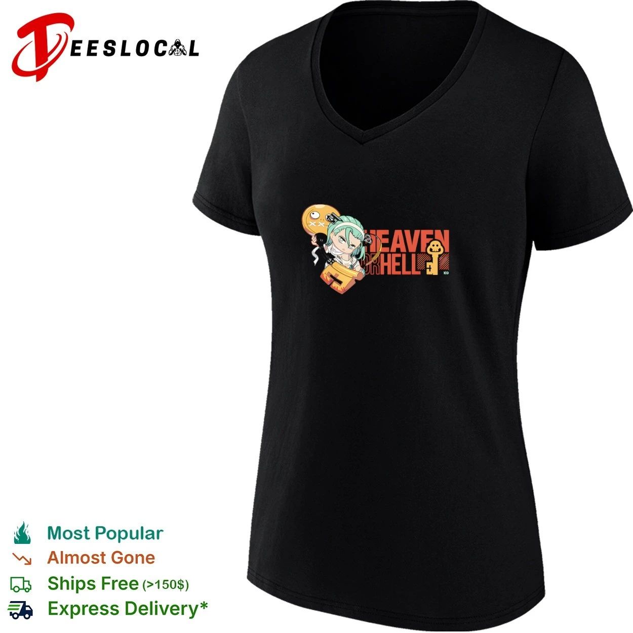 Heaven or Hell Guilty Gear Chibi Character T-shirt