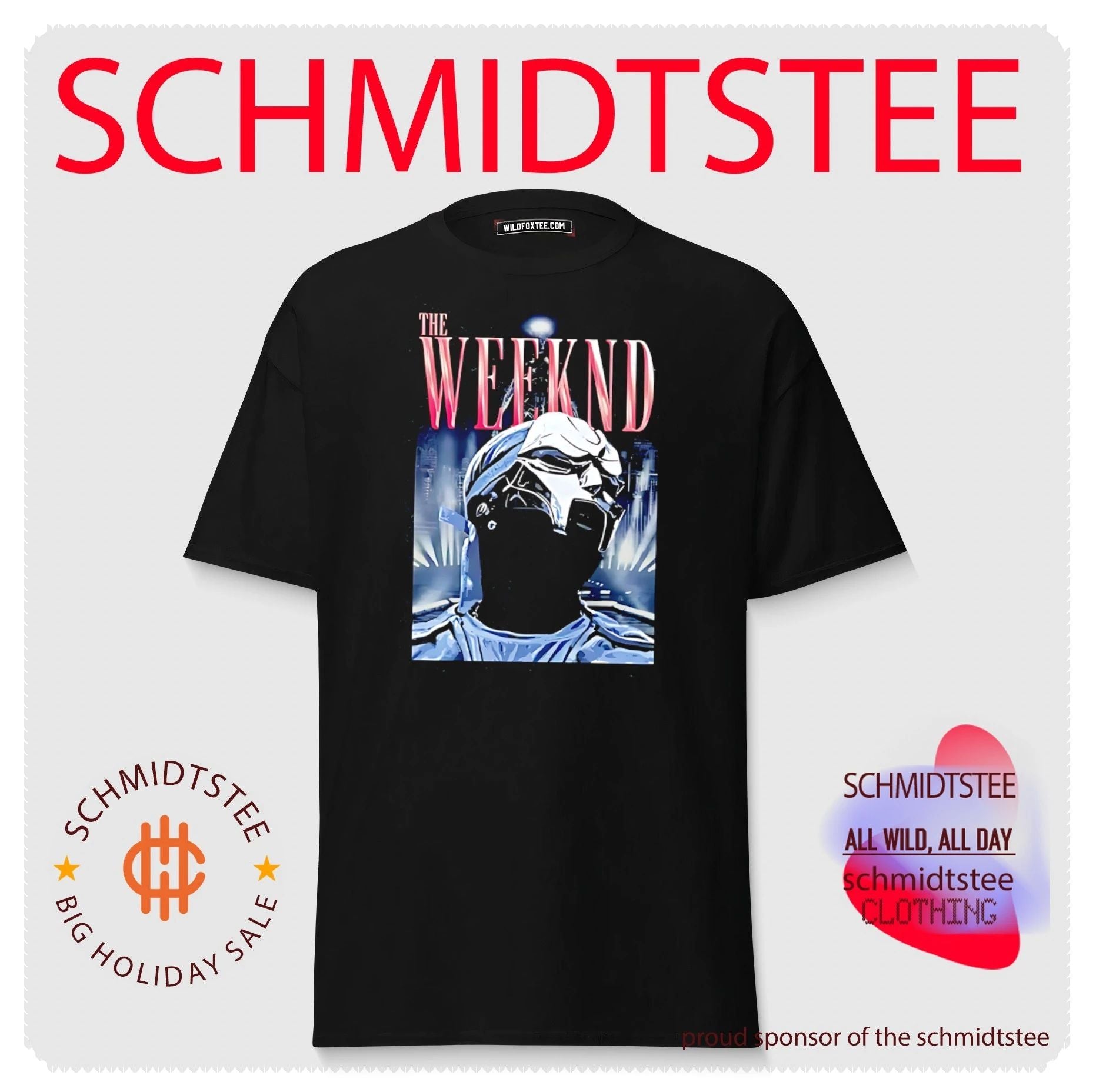 The Weeknd metal mask graphic shirt