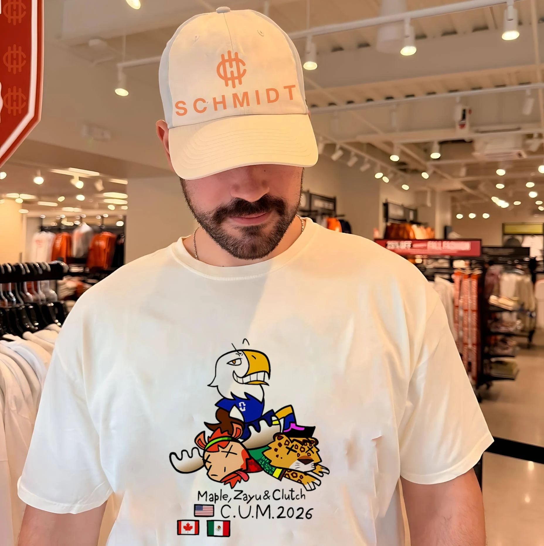 Maple Zayu and Clutch World Cup CUM 2026 World Cup Mascots shirt