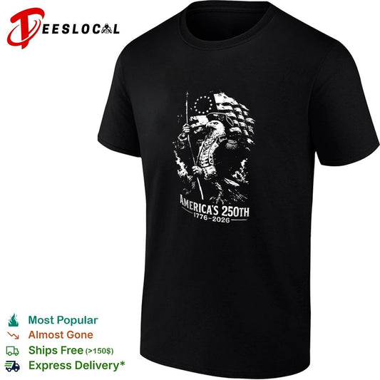 America’s 250th 1776-2026 Patriotic Eagle Flag T-shirt