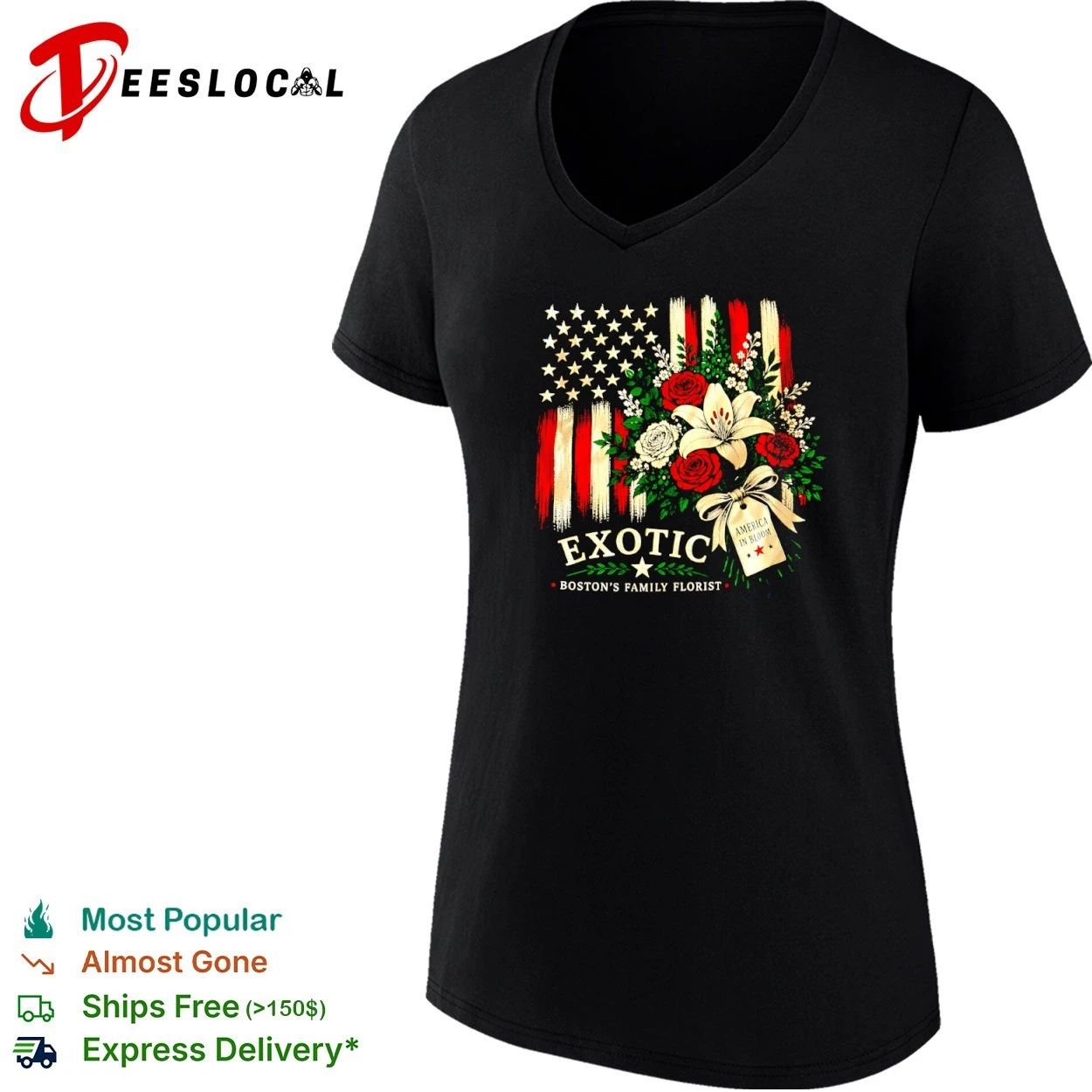 Exotic Boston’s Family Florist America in Bloom T-shirt