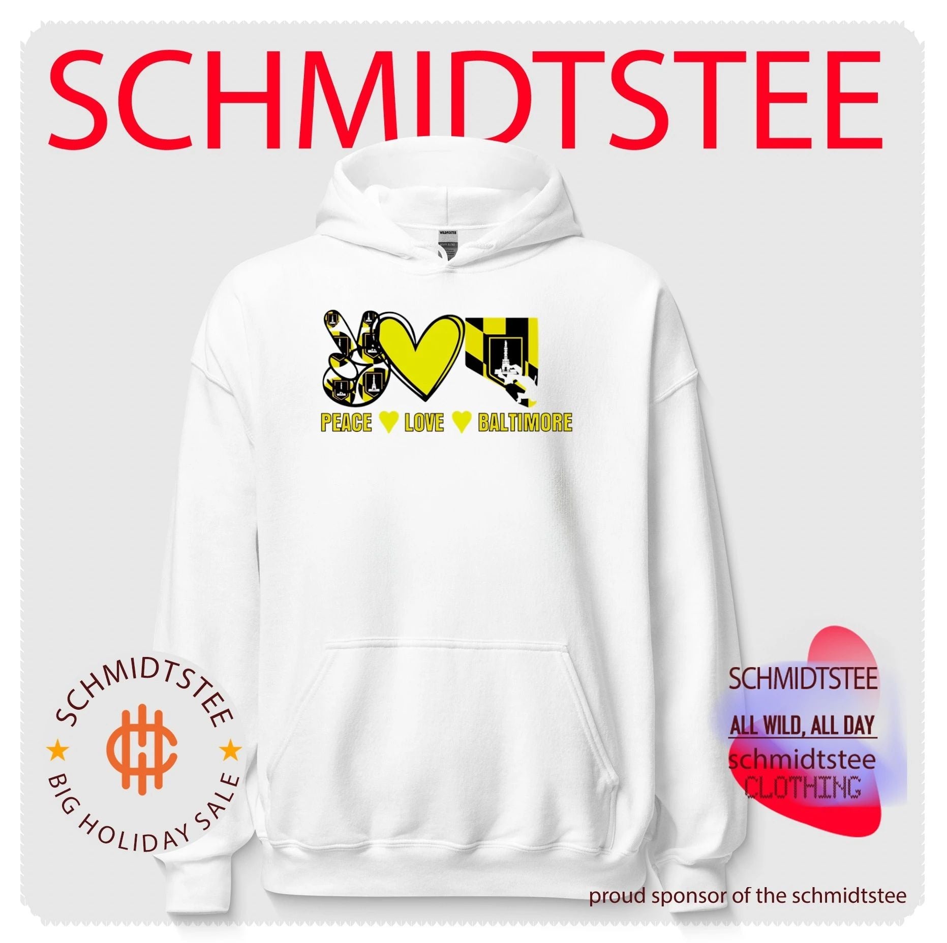 Peace Love Baltimore Maryland Flag Charm City shirt