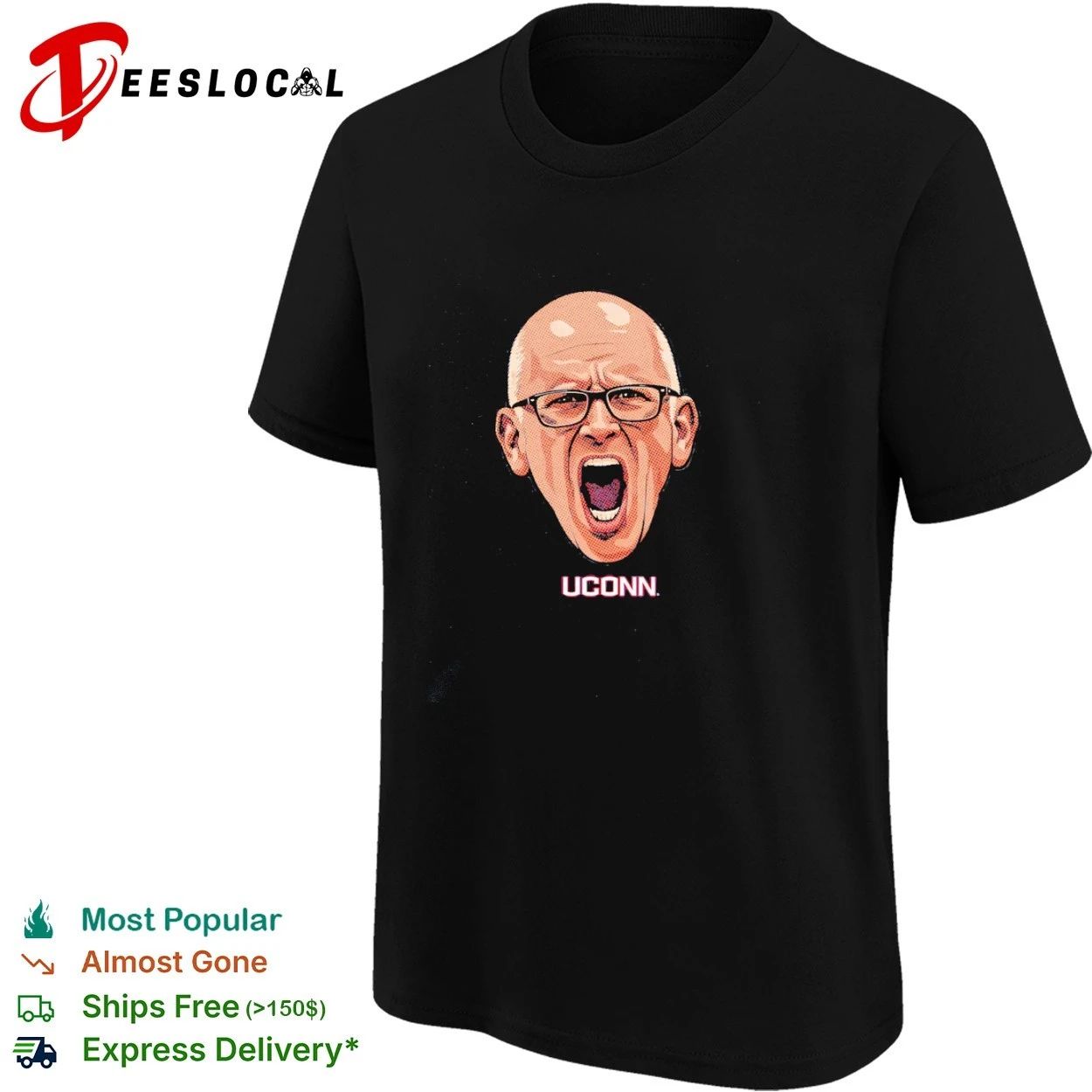 Dan Hurley Big Head UConn NCAA Basketball T-shirt