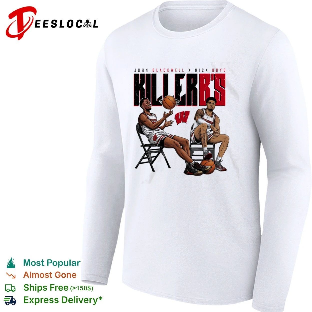 John Blackwell X Nick Boyd Killer B’s Wisconsin Badgers T-shirt