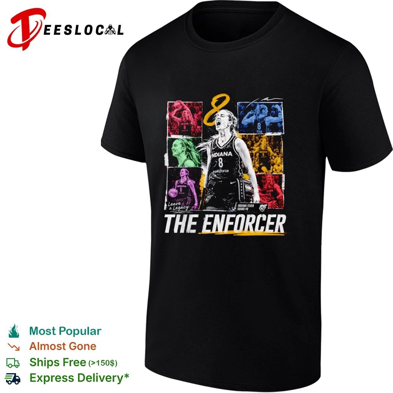 Sophie Cunningham Indiana Fever The Enforcer Leave a Legacy T-shirt