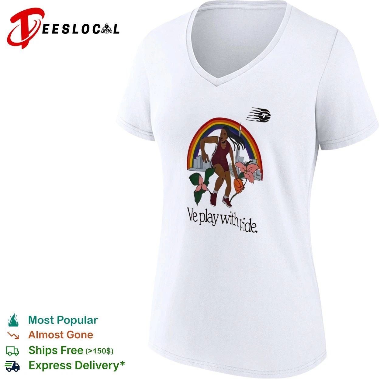 We Play With Pride Toronto Raptors Basketball T-shirt
