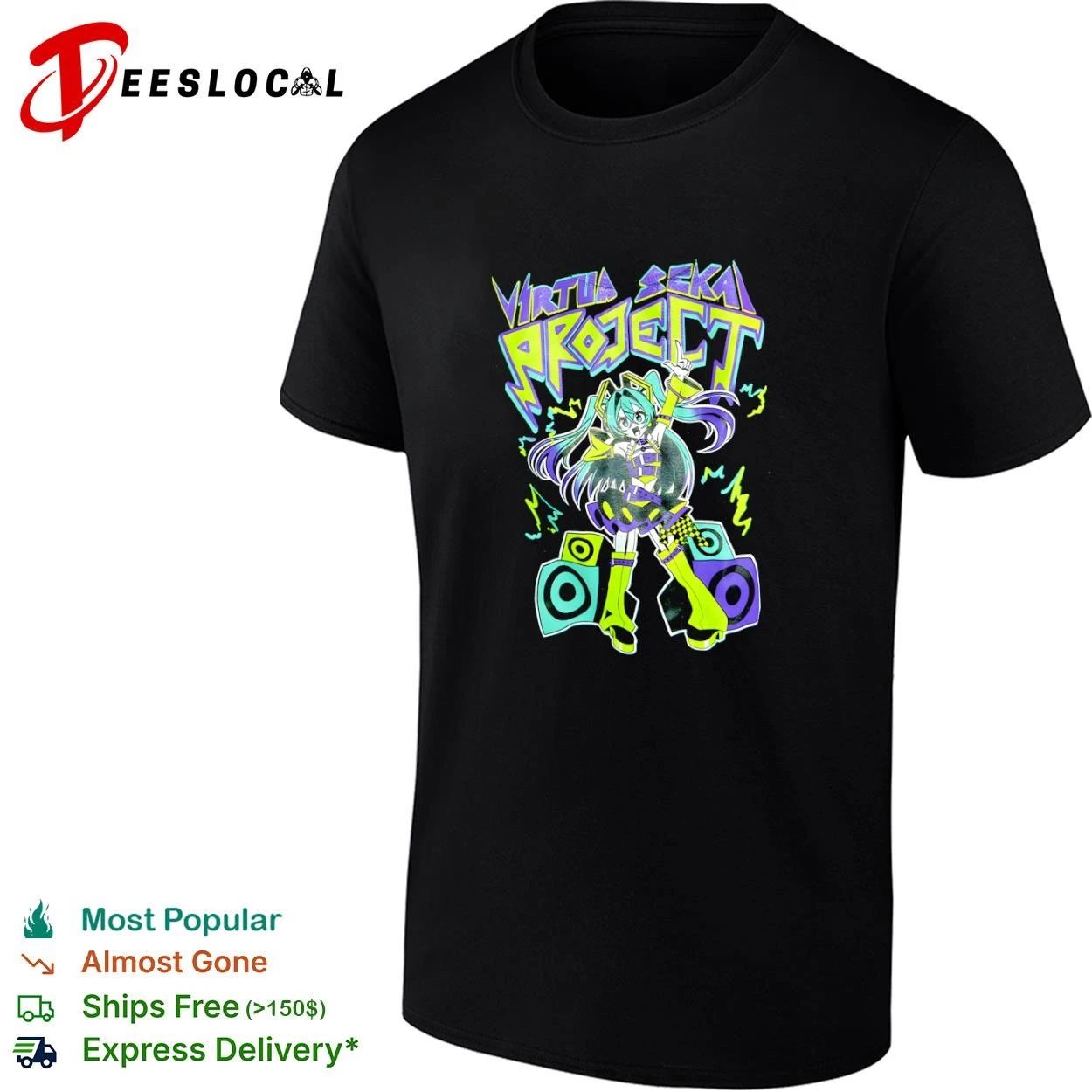 Virtua Sekai Project Hatsune Miku Vocaloid T-shirt