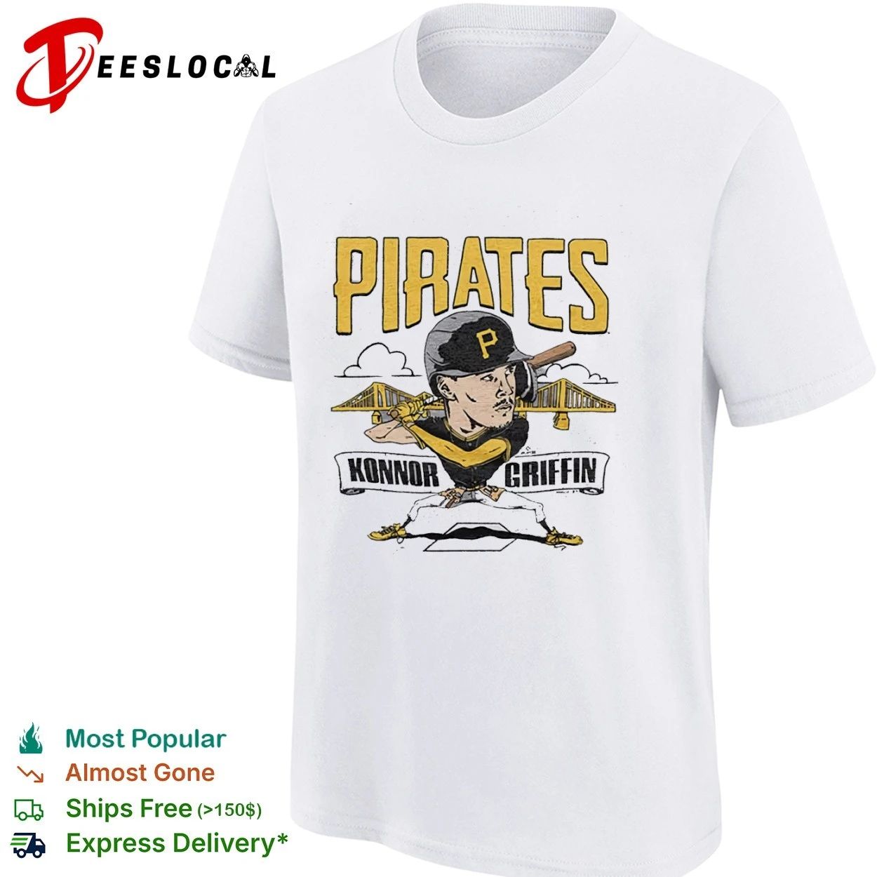 Konnor Griffin Pittsburgh Pirates Caricature T-shirt