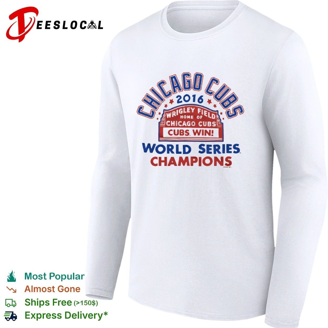 Chicago Cubs 2016 Wrigley Field Home of Chicago Cubs Cubs Win World Series Champions T-shirt