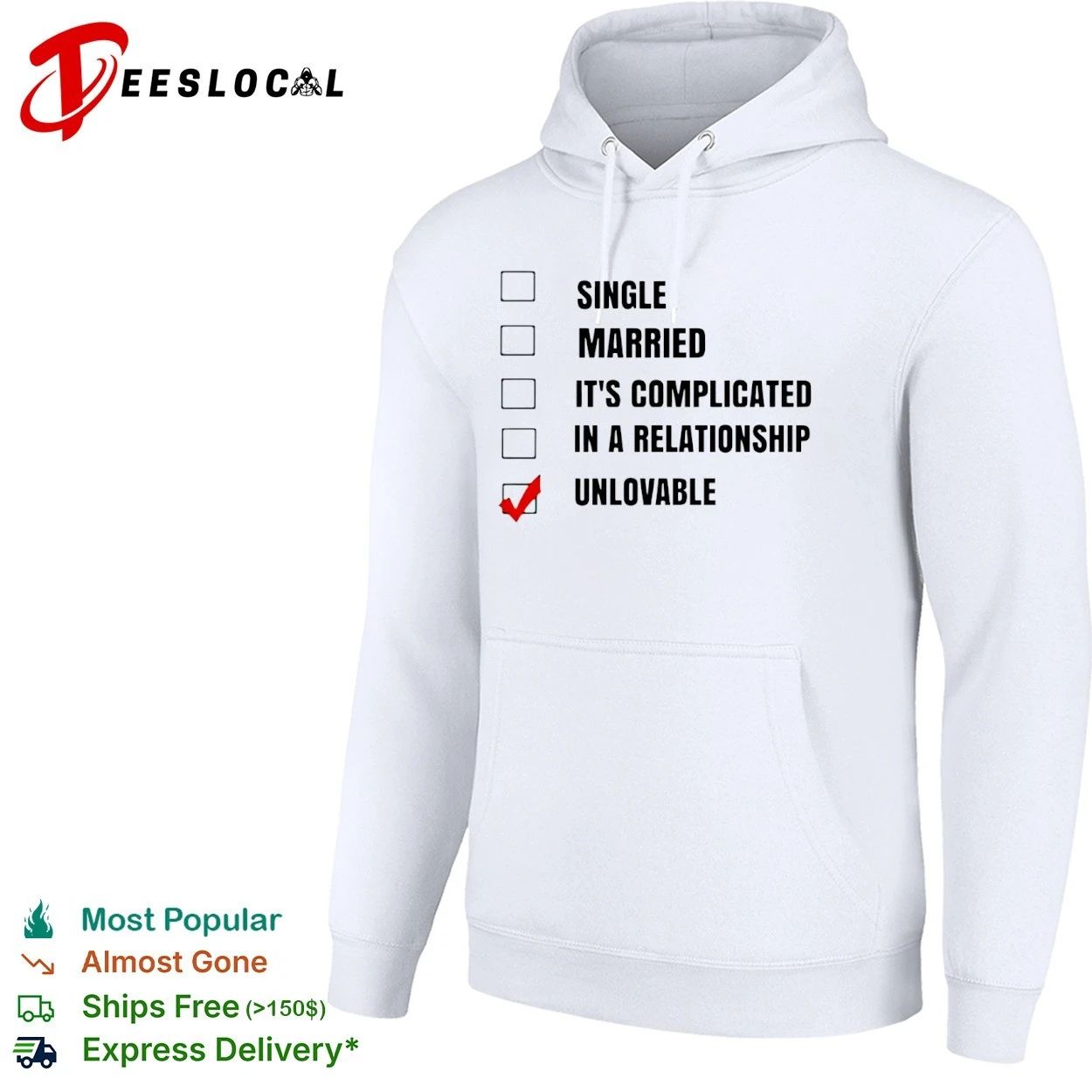 Single Married It’s Complicated In a Relationship Unlovable T-shirt