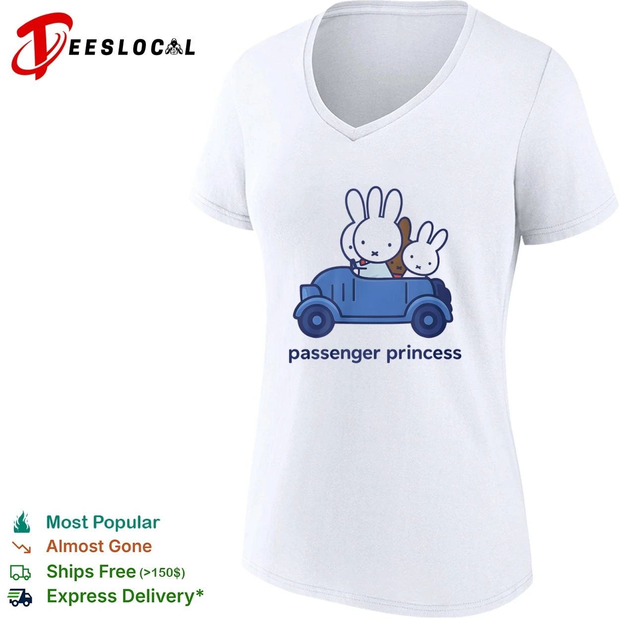 Miffy Passenger Princess Bunny Cute Rabbit T-shirt