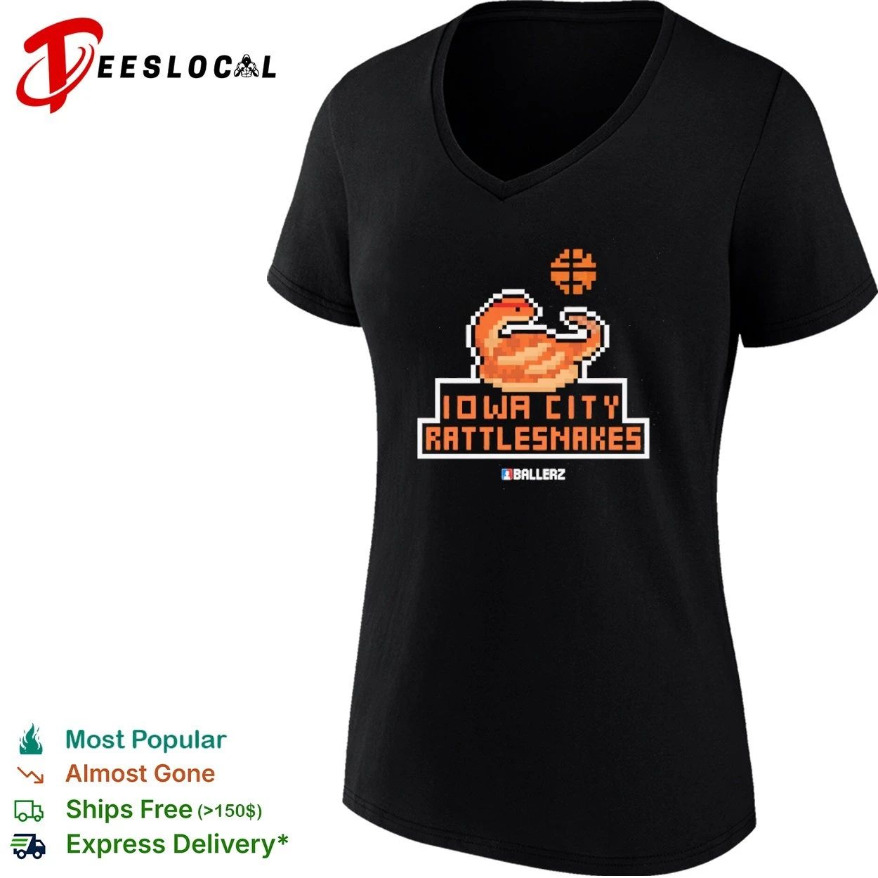 Iowa City Rattlesnakes Ballerz basketball T-shirt