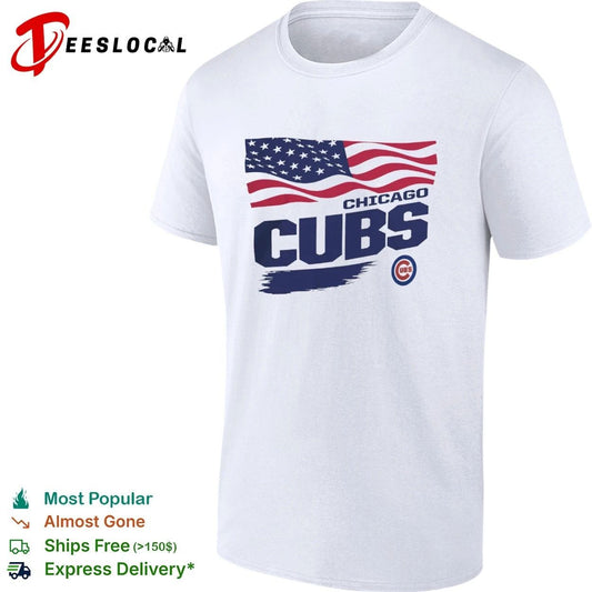 Chicago Cubs Waving Flag Chicago Cubs Starter T-shirt
