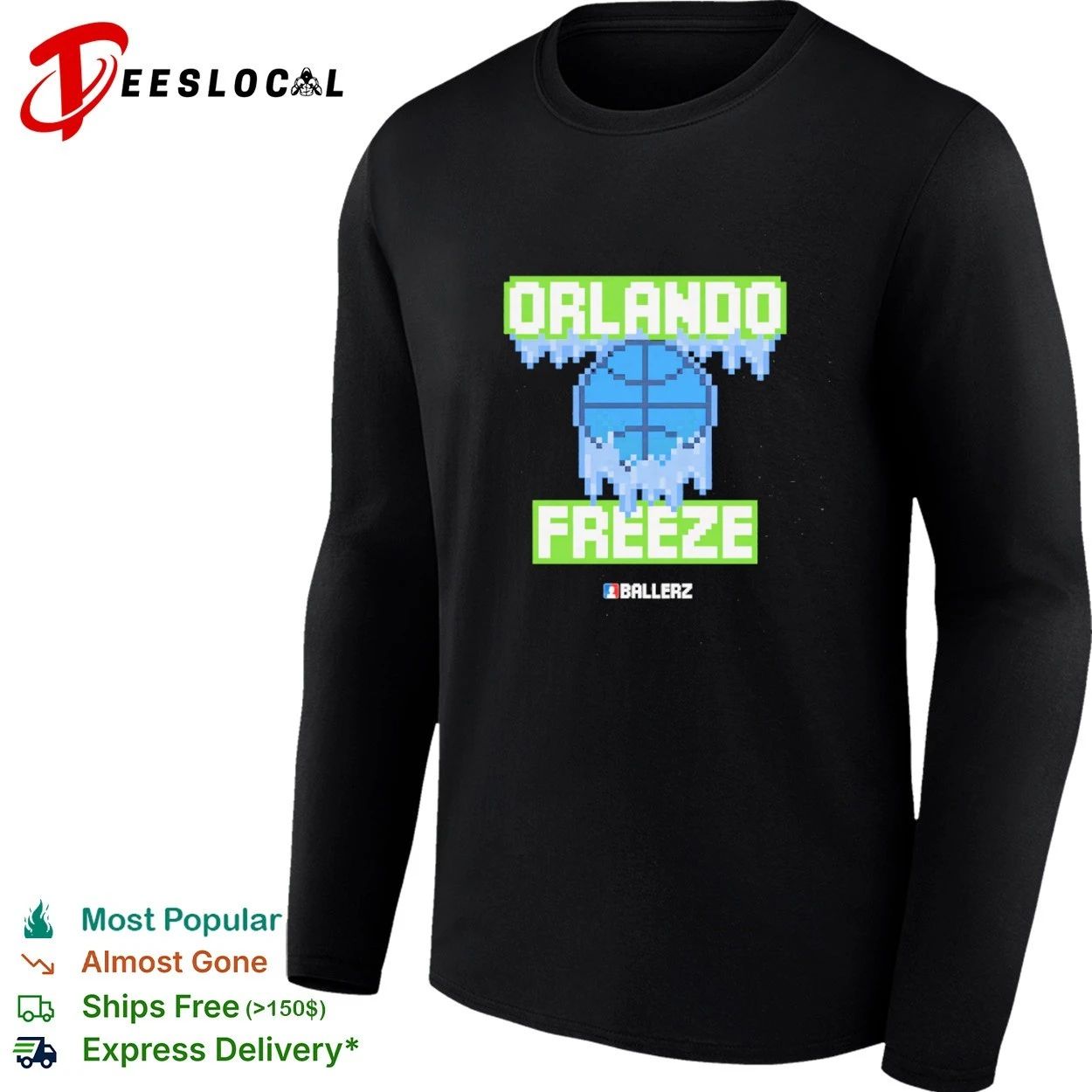 Orlando Freeze Ballerz basketball pixel art T-shirt