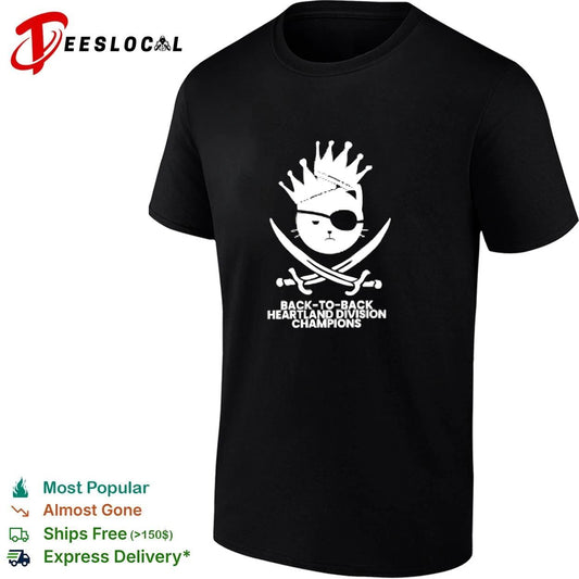 Back-to-Back Heartland Division Champions Cat Pirate T-shirt