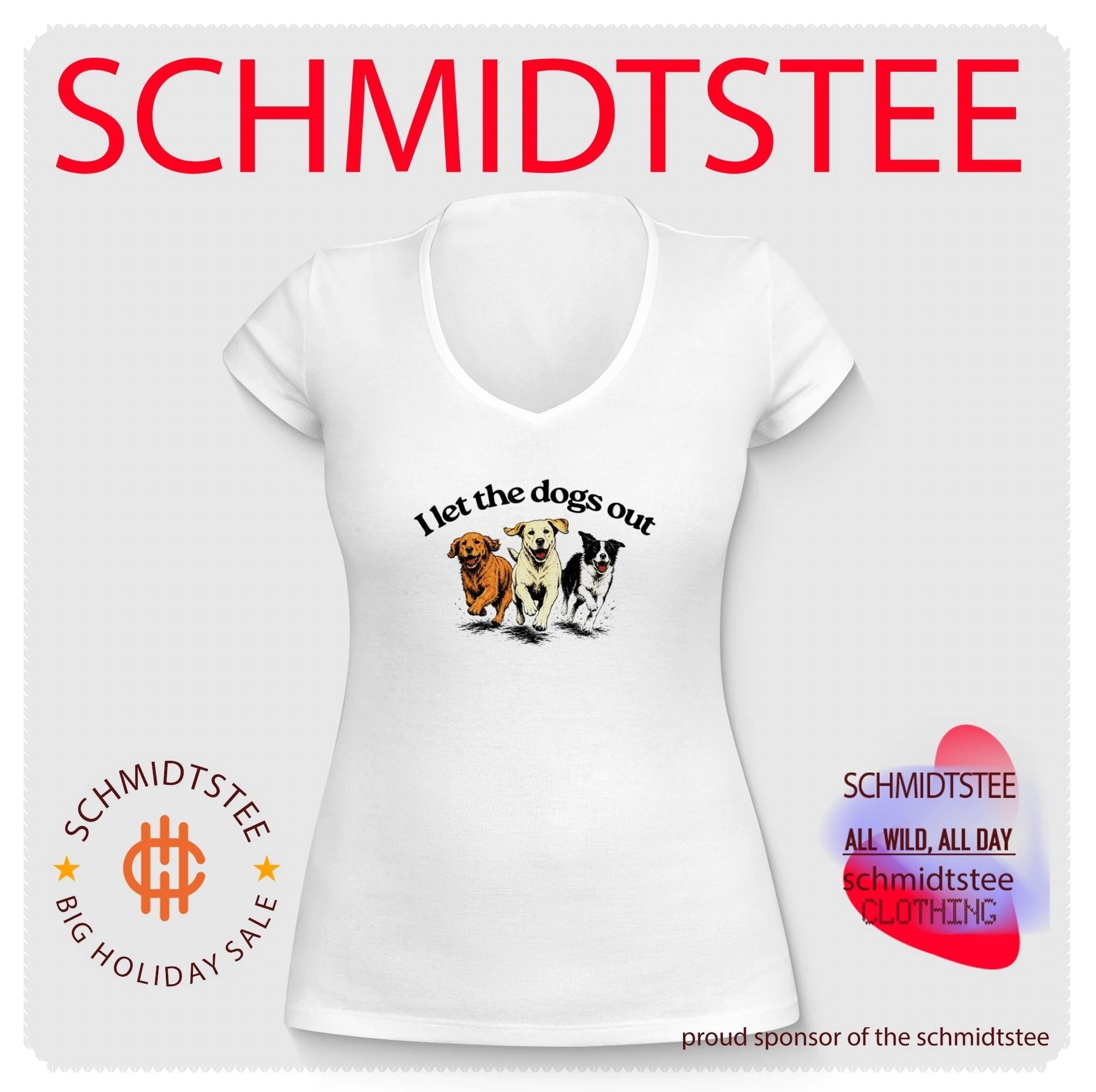I Let the Dogs Out golden retriever labrador shirt