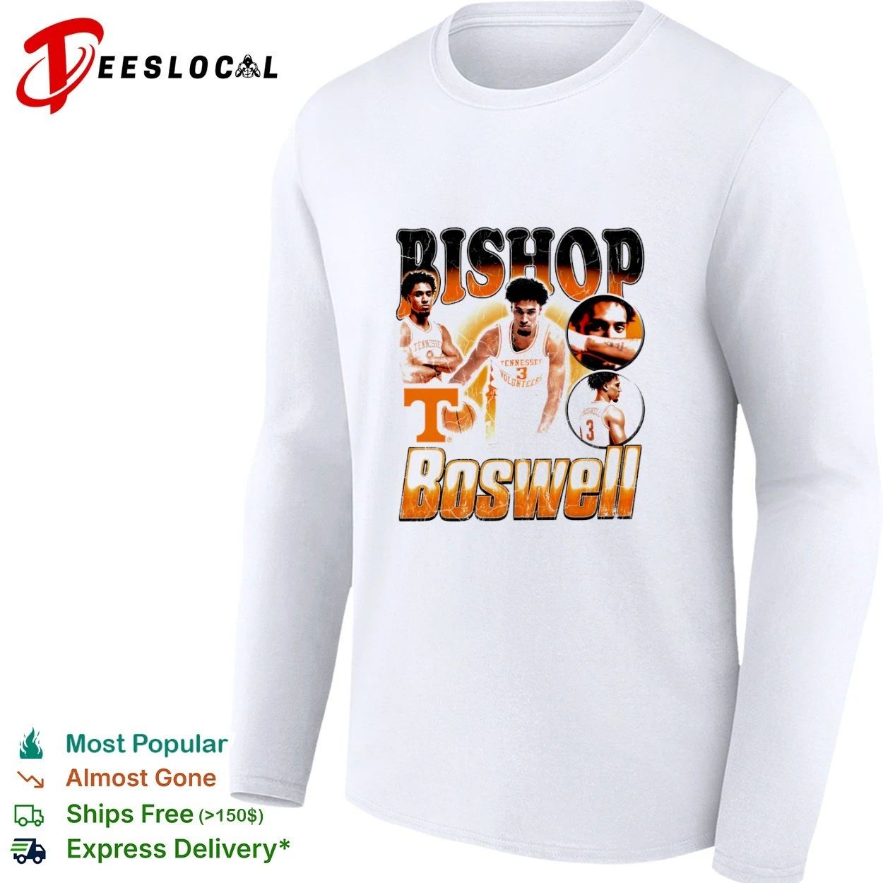 Bishop Boswell Tennessee Volunteers NCAA Basketball T-shirt