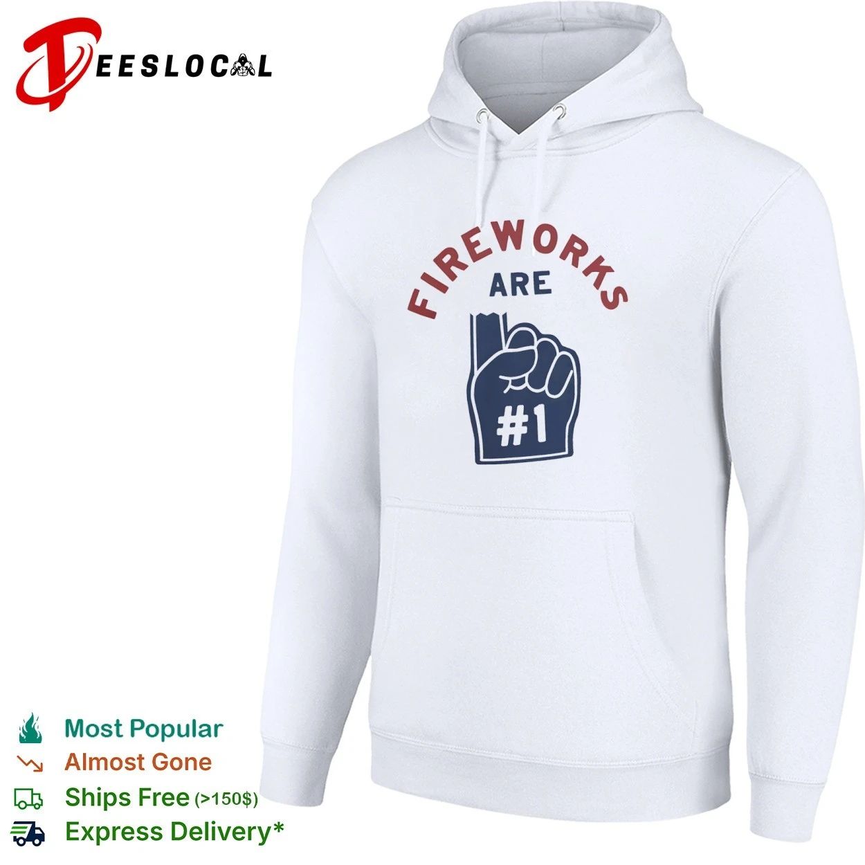 Fireworks Are Number 1 Blown Up Foam Finger 4th of July T-shirt