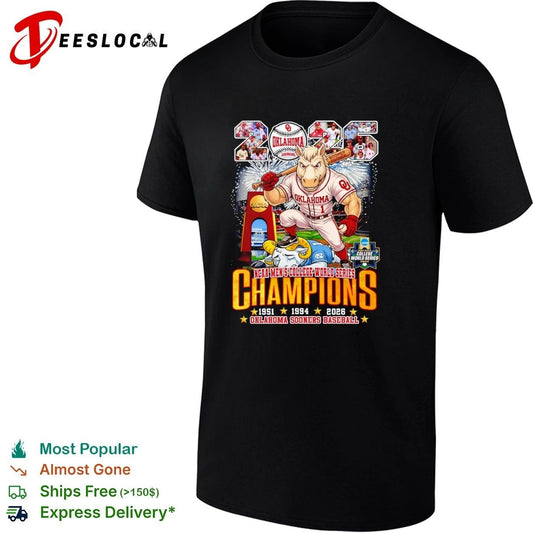 Oklahoma Sooners 2026 NCAA Men’s College World Series Champions T-shirt