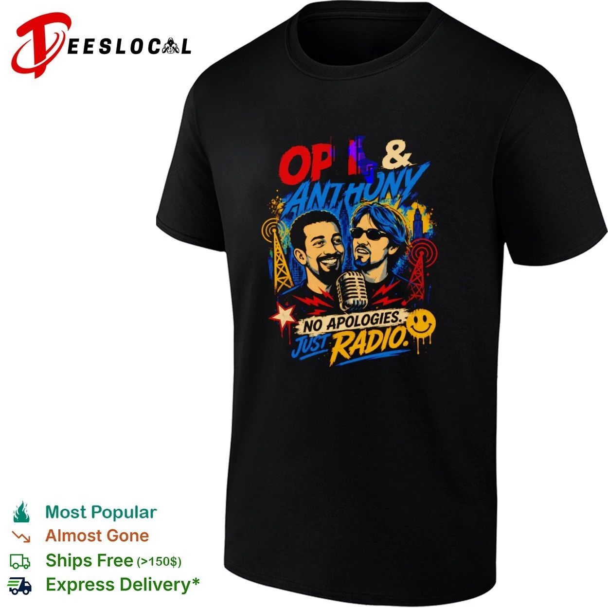 Opie and Anthony No Apologies Just Radio T-shirt