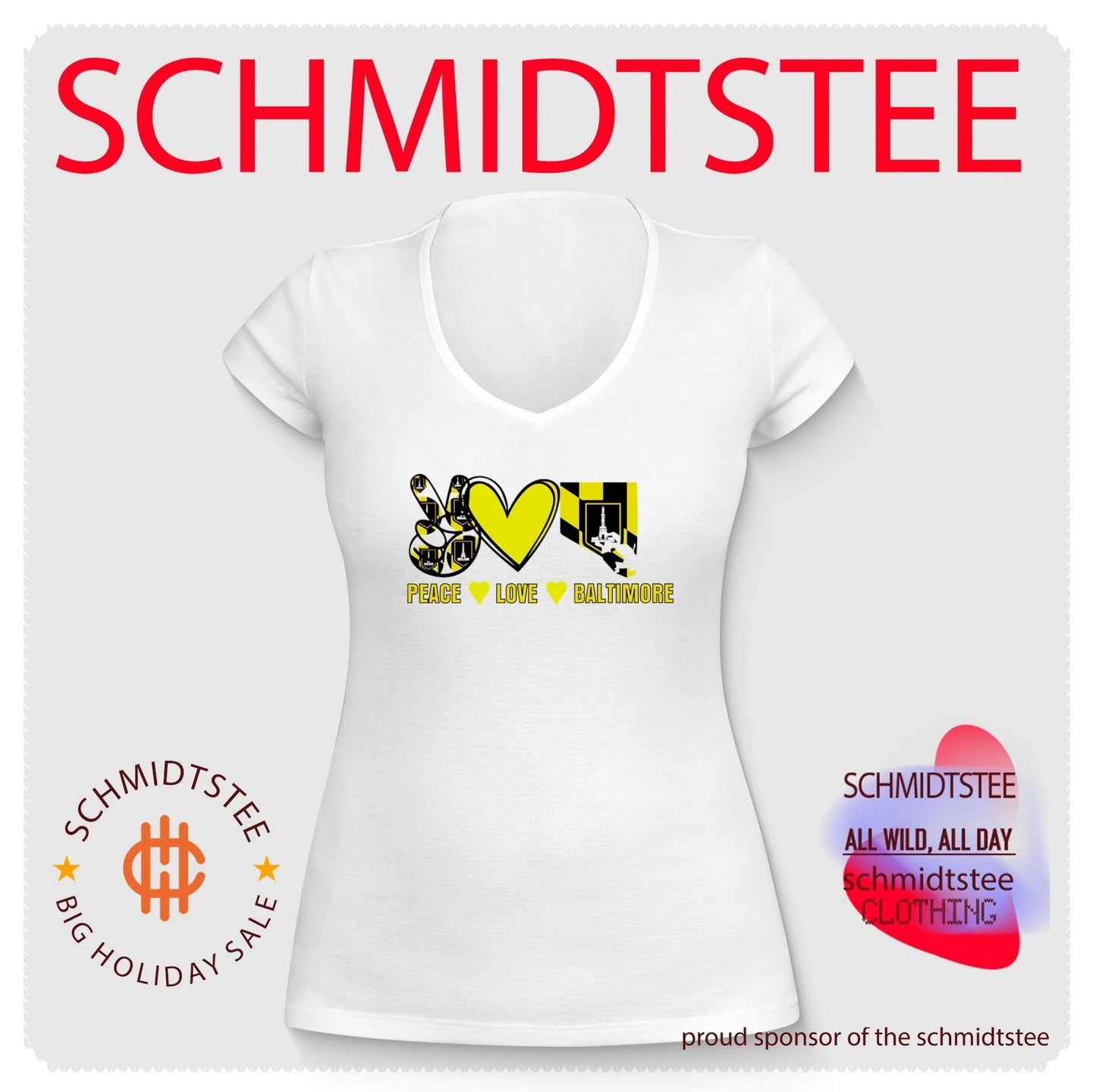 Peace Love Baltimore Maryland Flag Charm City shirt