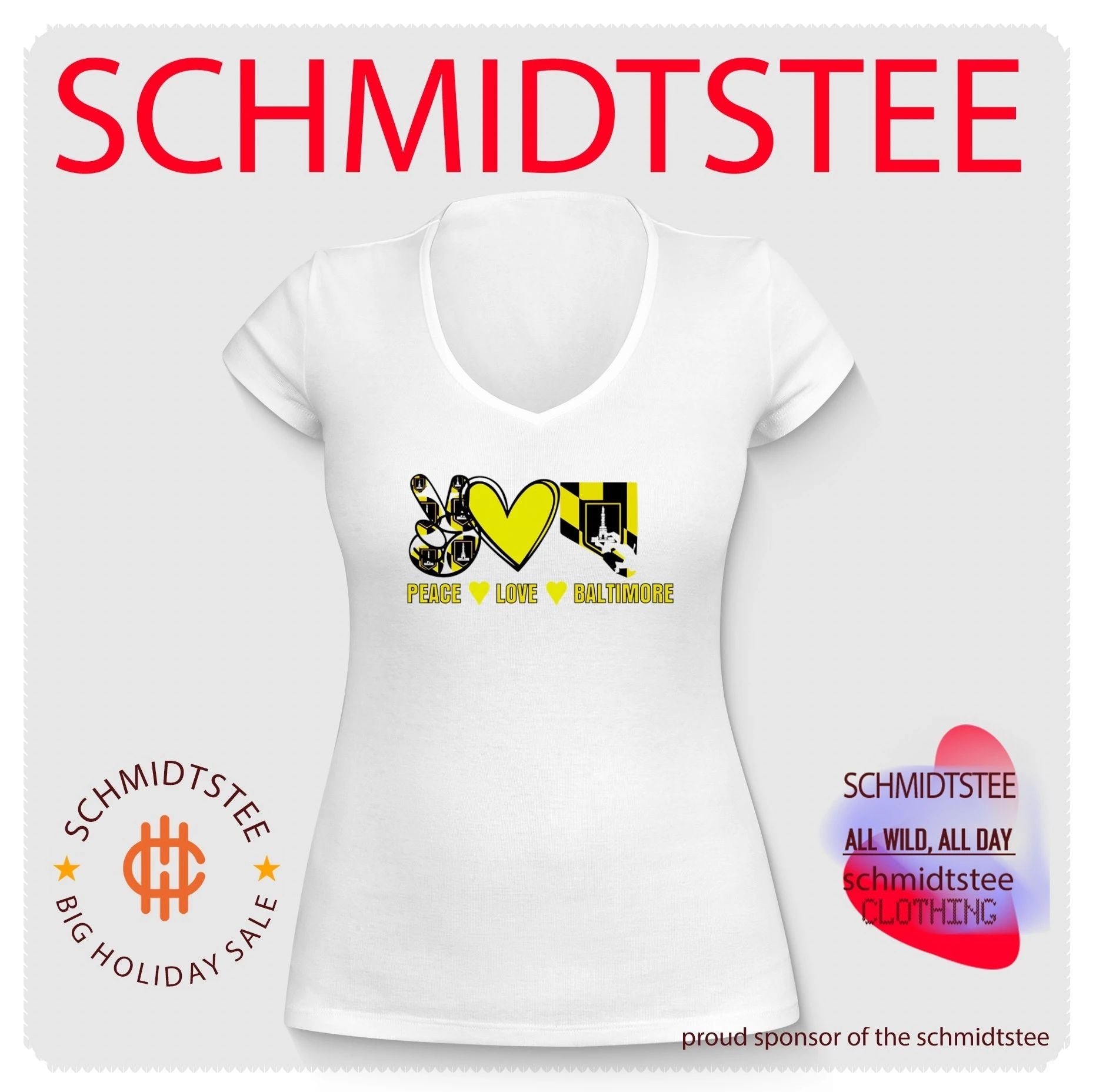 Peace Love Baltimore Maryland Flag Charm City shirt