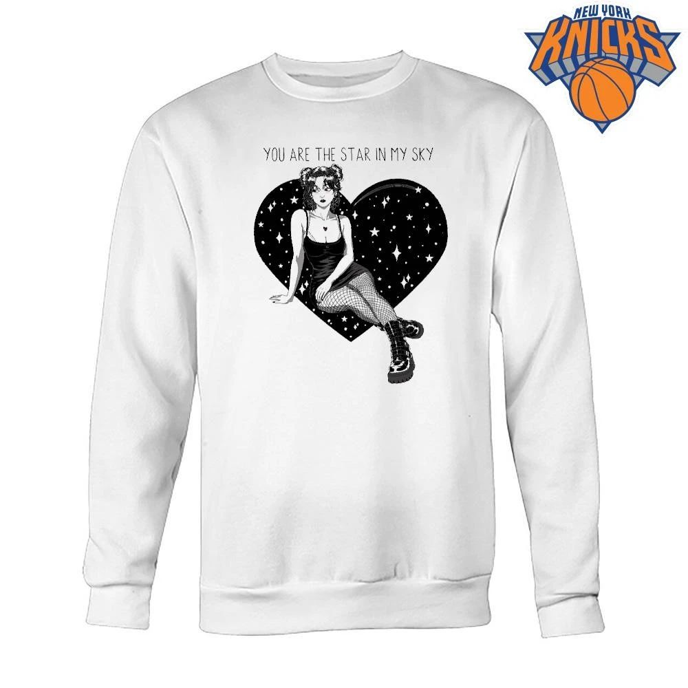You Are The Star In My Sky Goth Emo Anime Girl Starry Heart Shirt