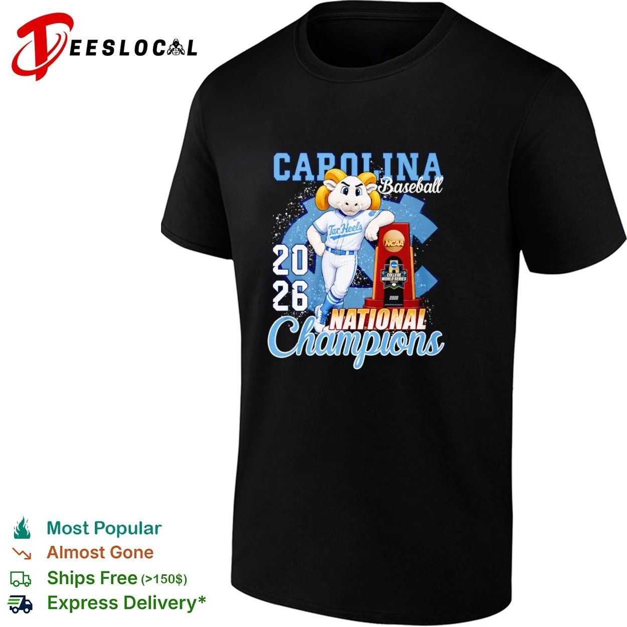 Carolina Baseball 2026 National Champions T-shirt