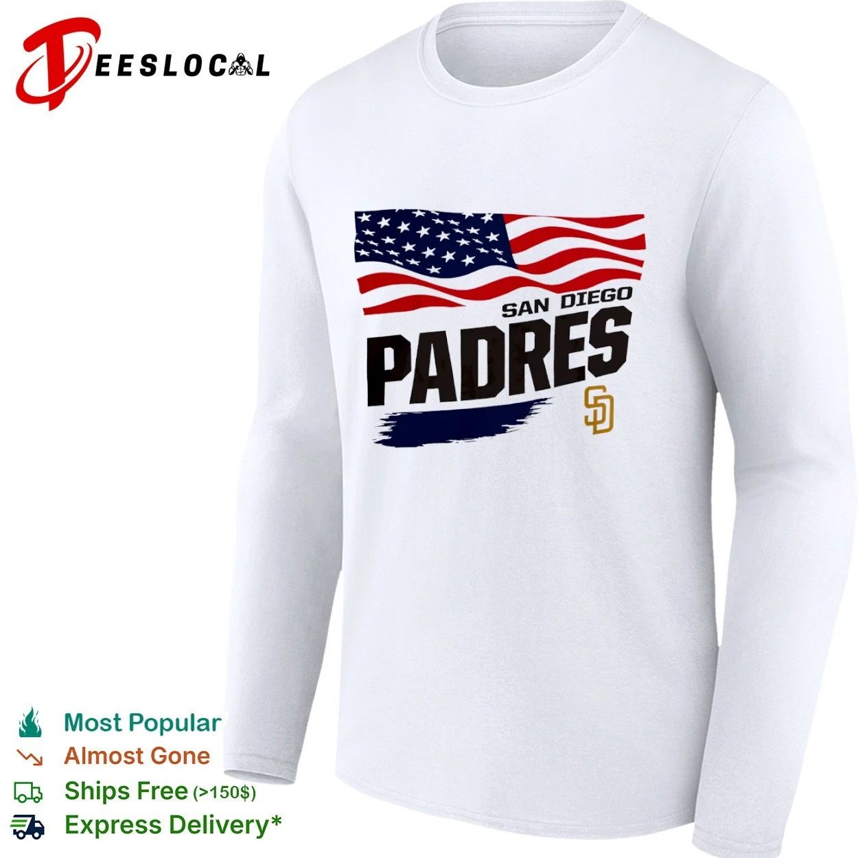 San Diego Padres American Flag Starter T-shirt