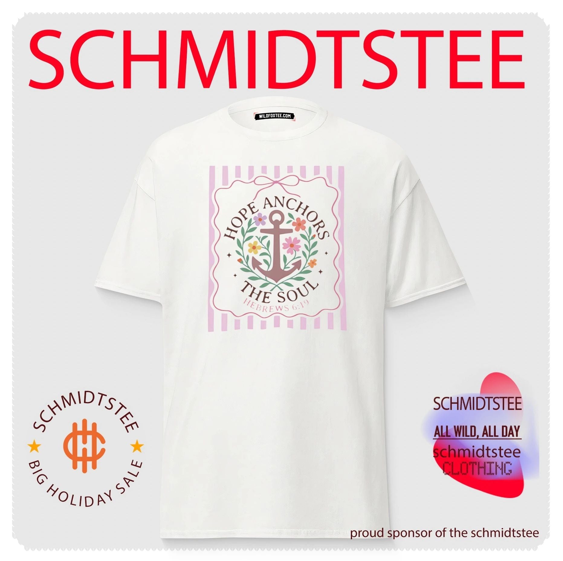 Hope Anchors the Soul Hebrews 6 19 Floral Anchor shirt
