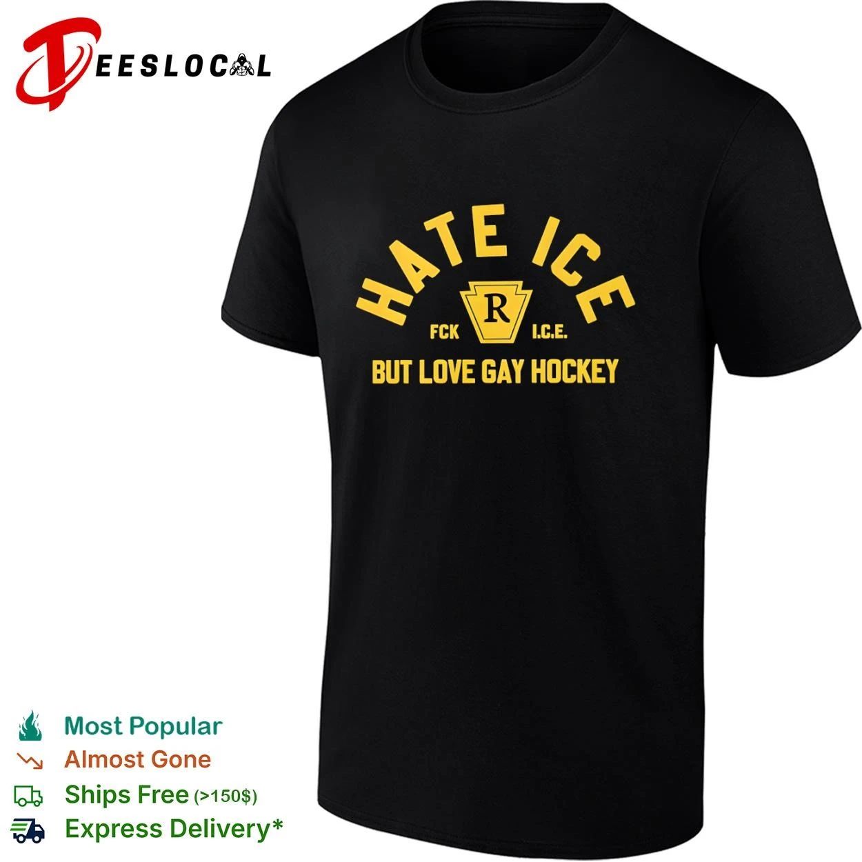 Hate Ice Fck ICE but Love Gay Hockey T-shirt